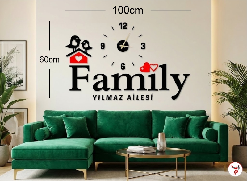 Family Duvar Dekorasyon Duvar Saati - Görsel 5